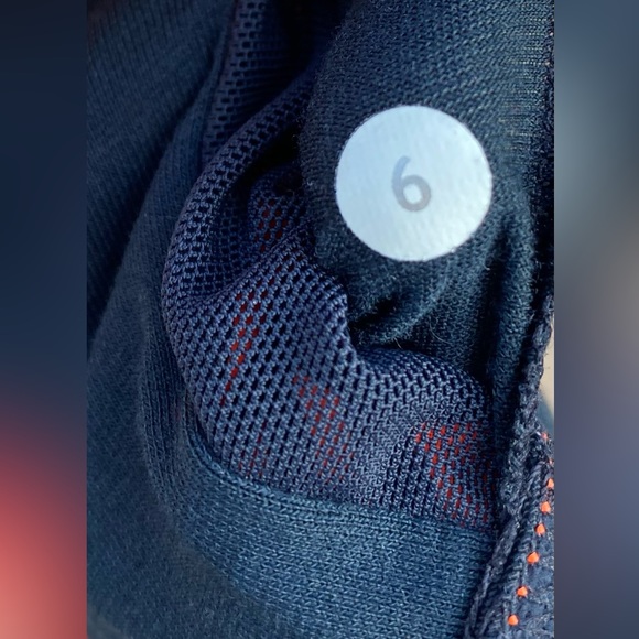 Lululemon Orange and Blue Striped Run Back On Track Tank Top Women's Size 6 - Picture 3 of 10